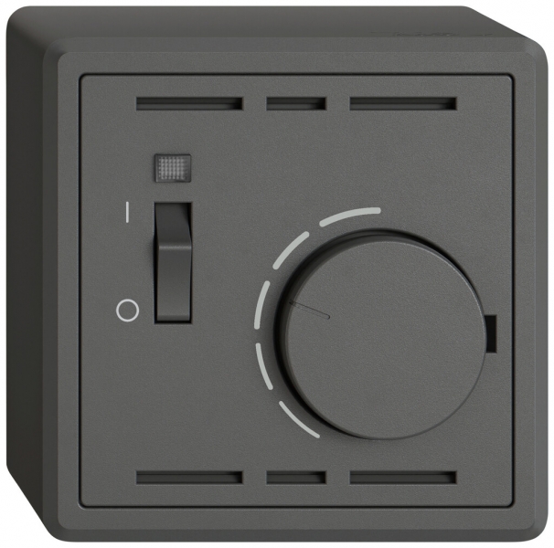 Termostato ambiente AP EDIZIO.liv SNAPFIX® con interruttore 230VAC 50Hz grs 