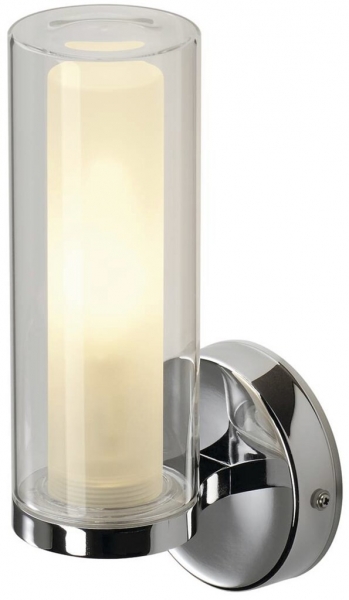 Lampada a muro SLV WL 105 E14 40W IP44 235×110×95mm cromo/vetro 