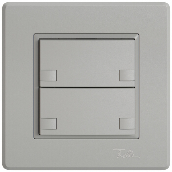 Pulsante KNX RGB INC EDIZIO.liv SNAPFIX® sensore temp.s.LED 2× com.2T grc 
