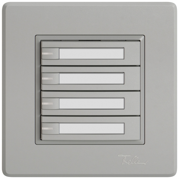 Poussoir KNX RGB ENC EDIZIO.liv SNAPFIX® capteur temp.RGB-LED étiqu.4×com.1T grc 