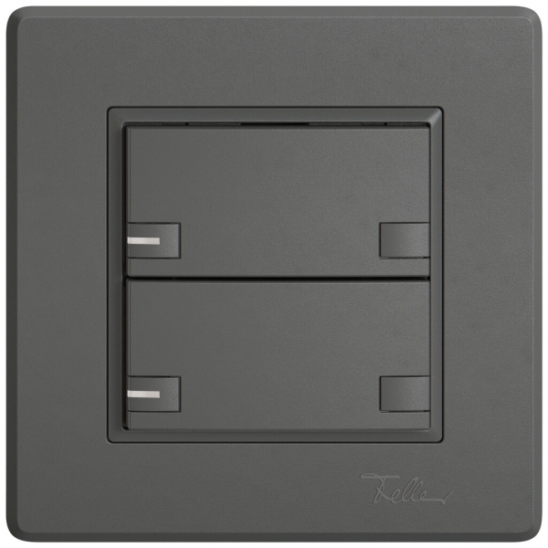 Poussoir KNX RGB ENC EDIZIO.liv SNAPFIX® capteur temp.RGB-LED 2× comm.2T grf 