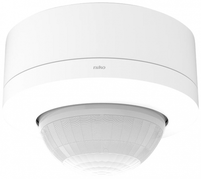 Rilevatore di presenza AP Niko P48LR 360° Master DALI 32…37m IP54 bianco 