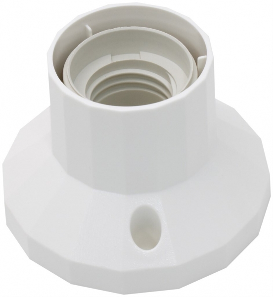 Portalampada per soffitto E27 bianco 