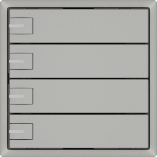 Pulsante universale EDIZIO.liv UNI SNAPFIX® 5…48V c.LED blu 4× com.1T grc 