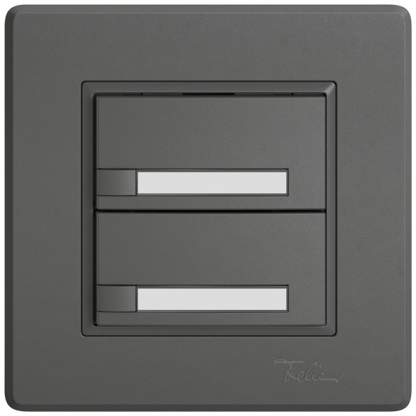Pulsante KNX RGB INC EDIZIO.liv SNAPFIX® sensore temp.s.LED targ.2× com.1T grs 