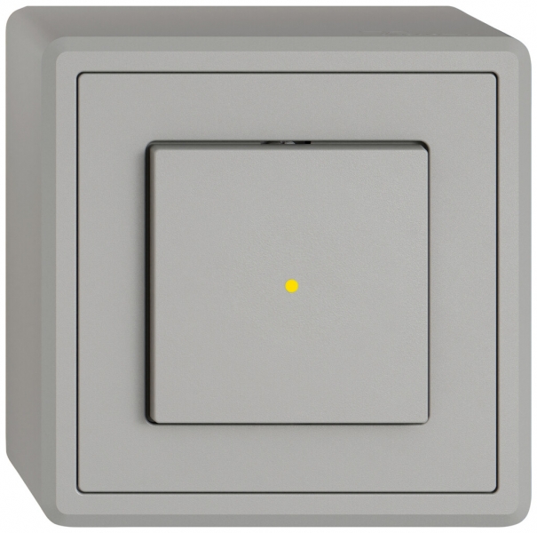Interrupteur à poussoir lum.AP EDIZIO.liv SNAPFIX® 3/2L lent.front.LS jaune grc 
