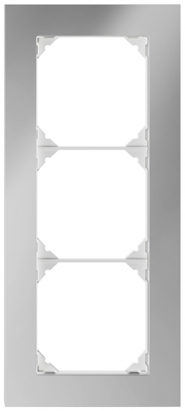 Cadre de recouvrement ENC EDIZIO.liv prestige SNAPFIX® 3×1/1×3 214×94mm Cr-po 