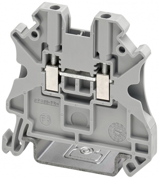 Borne de passage joignable PX UT 1.5 1.5mm² 17.5A 1000V vis 2×1 DIN35 gr 