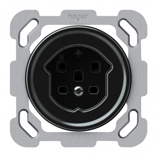 Presa INC origin 1×tipo 25 16A 230V 77×77mm nero 