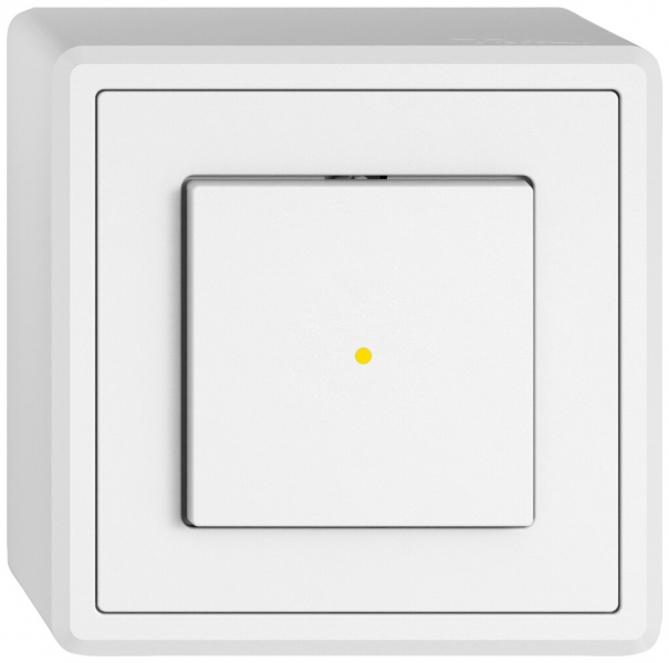 Interrupteur à poussoir lum.AP EDIZIO.liv SNAPFIX® 3/2L lent.front.LS jaune bc 