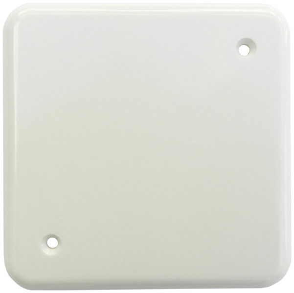 Plaque de recouvrement I 2trous de fixation blanc 