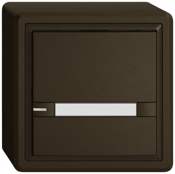 Poussoir KNX RGB AP EDIZIO.liv SNAPFIX® capteur temp.RGB-LED étiqu.1×com.2T br 