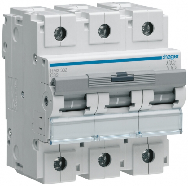 Disjoncteur Hager MCB 3P 400V type C 32A 4.5UM 