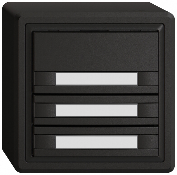 Poussoir KNX RGB AP EDIZIO.liv SNAPFIX® capteur temp.s.LED étiqu.3× comm.2T no 