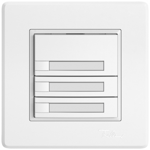Pulsante KNX RGB INC EDIZIO.liv SNAPFIX® sensore temp.s.LED targ.3× com.1T bi 