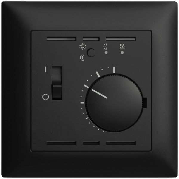 Kit frontale EDIZIOdue nero 88×88mm per termost.ambiente 