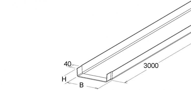 Caniveau de câbles Niedax KK 5050 L=3m 