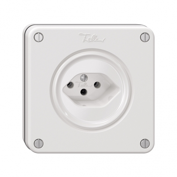 Presa NUPU NEVO, 1×T13, bianco 