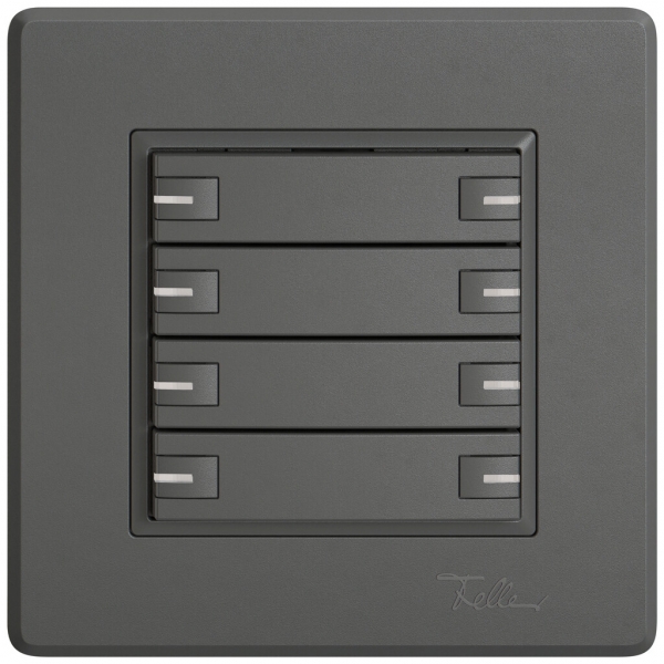 Poussoir KNX RGB ENC EDIZIO.liv SNAPFIX® capteur temp.RGB-LED 8× comm.1T grf 