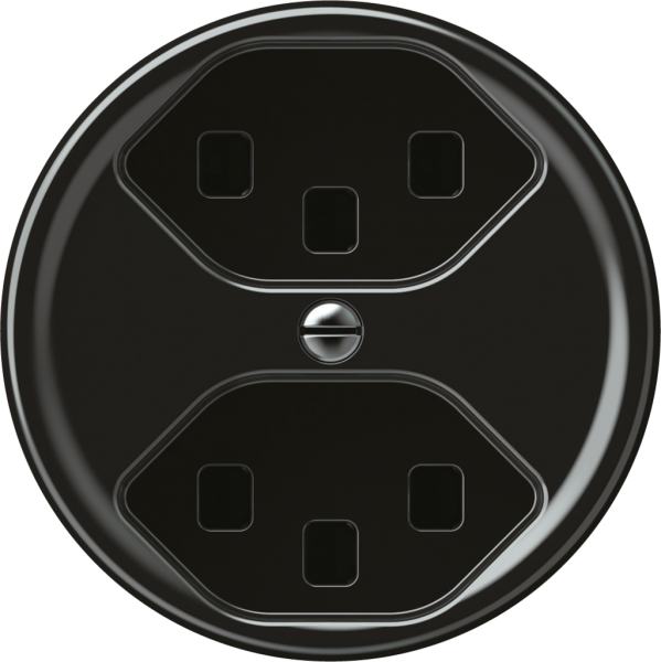 Presa origin 2×tipo 23 16A 230V 60×60mm nero 