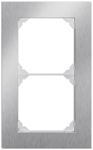 Telaio di copertura INC EDIZIO.liv prestige SNAPFIX® 2×1 154×94mm Cr-sm 