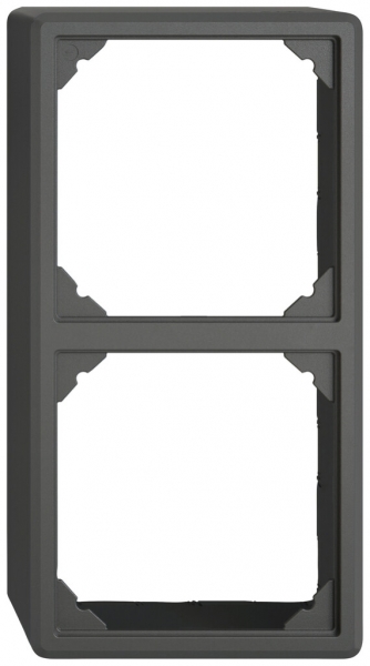 Capot AP EDIZIO.liv SNAPFIX® pour 2 appareils GX.54.A gris foncé 