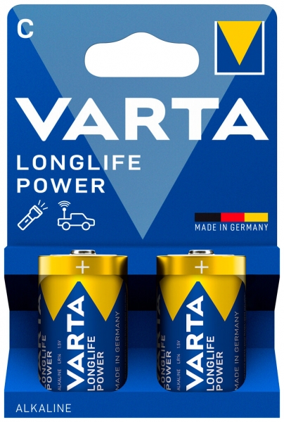 Batteria VARTA Consumer Longlife Power C alcalina al Mn 1.5V blister a 2 pezzi 