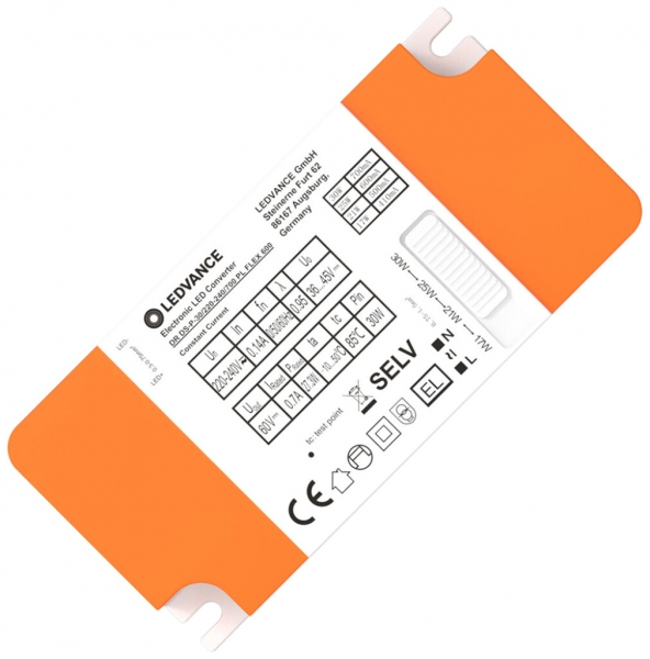 LED-Betriebsgerät LEDVANCE DR DS-P 17…30W 60V 410…700mA ON/OFF 