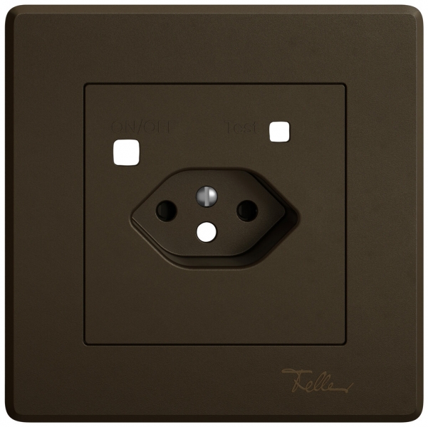 Kit di copertura EDIZIO.liv per prese correnti di guasto 96×96mm umbra 