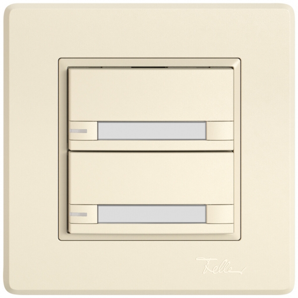 Pulsante KNX RGB INC EDIZIO.liv SNAPFIX® sensore temp.RGB-LED targ.2× com.2T cr 