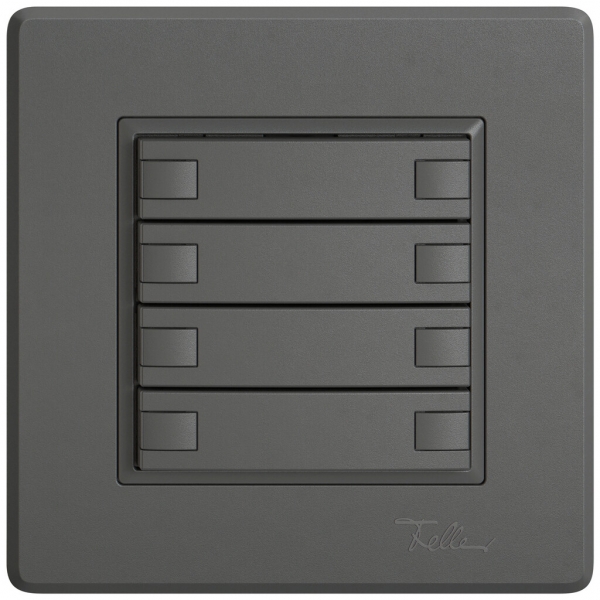 Pulsante KNX RGB INC EDIZIO.liv SNAPFIX® sensore temp.s.LED 4× com.2T grs 