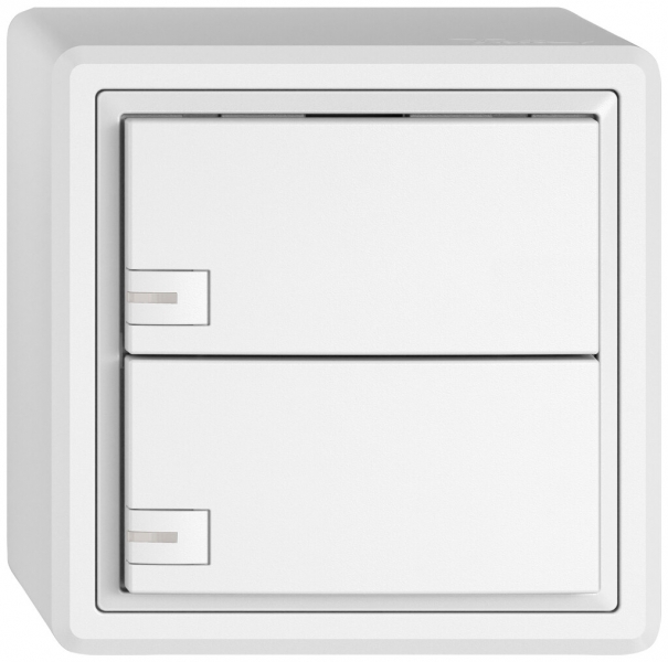 Poussoir KNX RGB AP EDIZIO.liv SNAPFIX® capteur temp.RGB-LED 2× comm.1T bc 