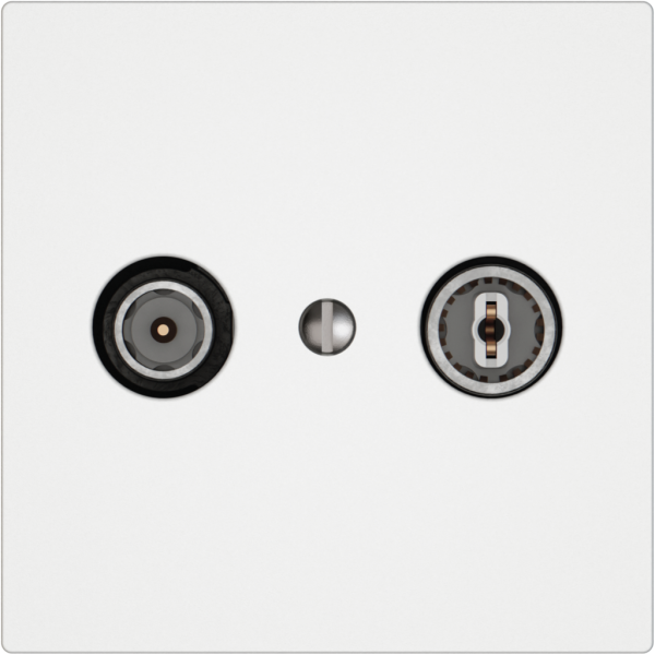 Presa antenna TV-R EDIZIO.liv SNAPFIX® presa di passaggio 19dB bi 