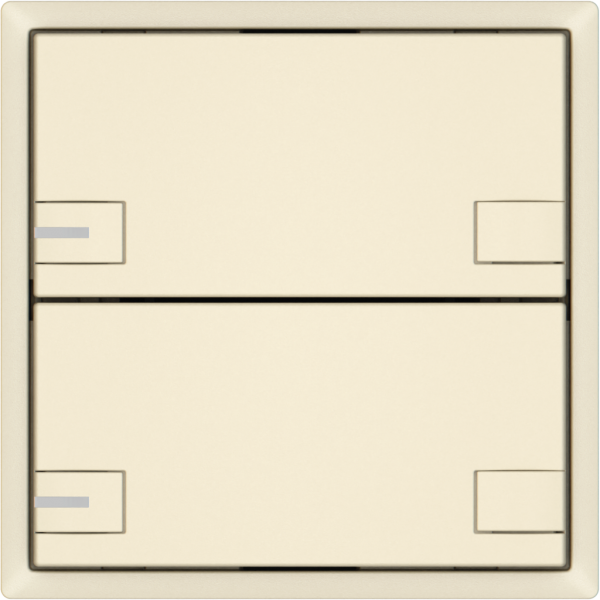 Poussoir universel EDIZIO.liv UNI SNAPFIX® a.LED RGB 2× comm.2T cr 