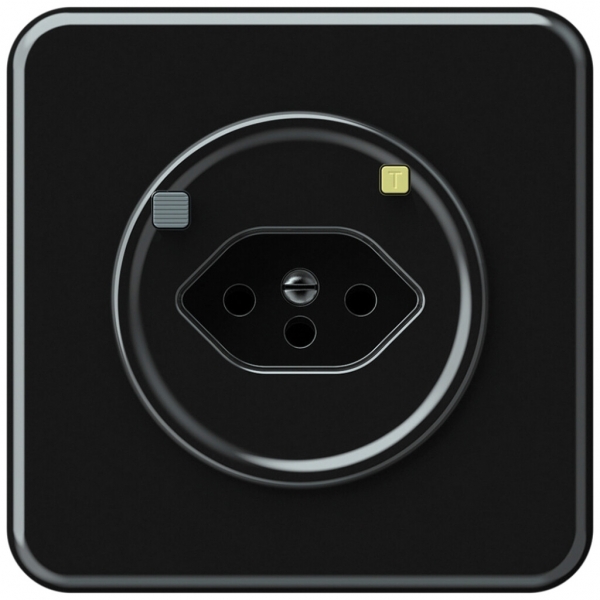 Prise FI ENC origin 1×type 13 30mA 10A 230V 92×92mm noir 