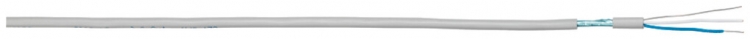 Kabel G51, 2×2×0.8mm abgeschirmt halogenfrei grau Cca 