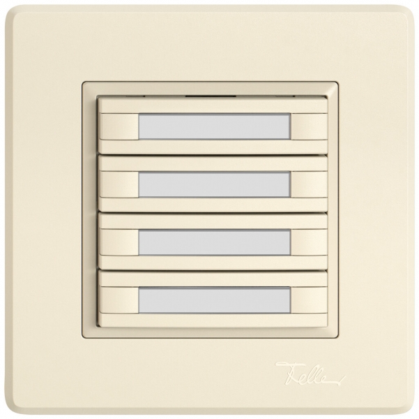 Pulsante KNX RGB INC EDIZIO.liv SNAPFIX® sensore temp.s.LED targ.8× com.1T cr 