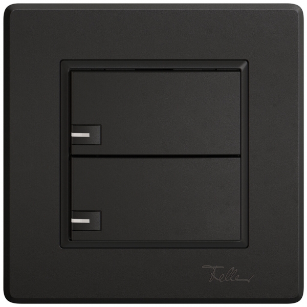 Poussoir KNX RGB ENC EDIZIO.liv SNAPFIX® capteur temp.RGB-LED 2× comm.1T no 