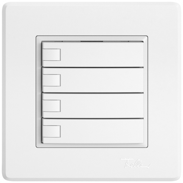 Pulsante universale INC EDIZIO.liv UNI SNAPFIX® 5…48V s.LED 4× com.1T bi 