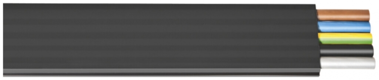 Flachkabel Wieland PODIS CON LSHF 5×16mm², B2ca, schwarz Eine Länge