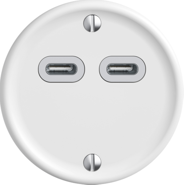 Presa di carica USB STANDARDdue SNAPFIX® 230V AC 18W 2×USB C bi 