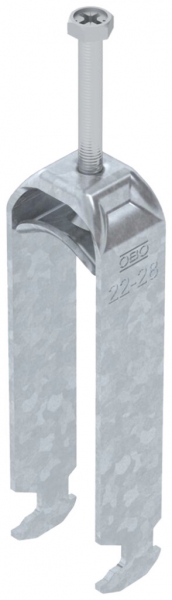 Brida rapida BET 2056 piede a H metallo 22…28mm 3×cavo acciaio Zn-cal-im 