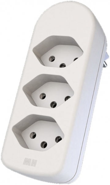 Mehrfach-Stecker MAX HAURI ADAPT SPLIT 10A 3×T13 weiss 