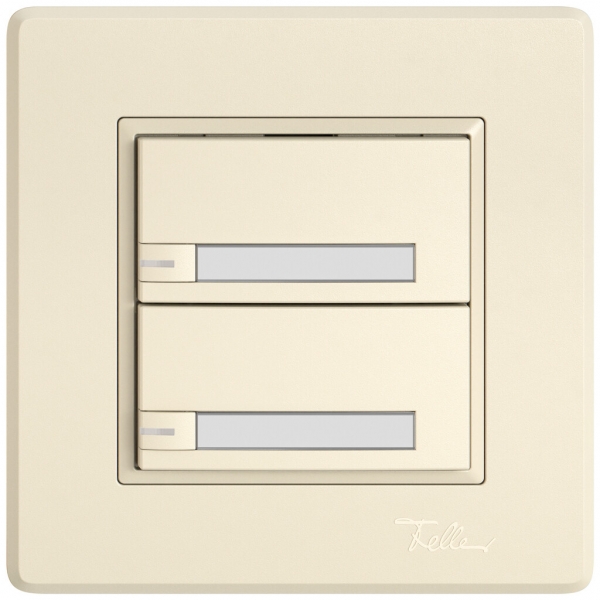 Pulsante KNX RGB INC EDIZIO.liv SNAPFIX® sensore temp.RGB-LED targ.2× com.1T cr 