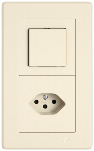 Combinaison ENC EDIZIO.liv SNAPFIX® 2×1 156×96mm schéma 3/1L+1×T13 crema 