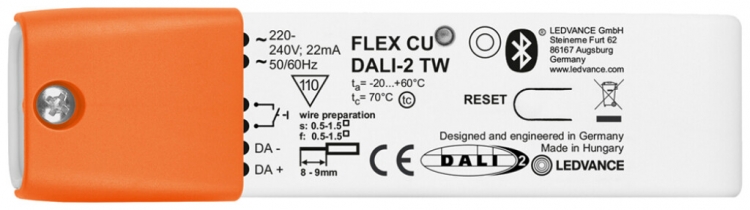 Appareil de commande LEDVANCE TW IP20 220…240V DALI 119×30×21mm 