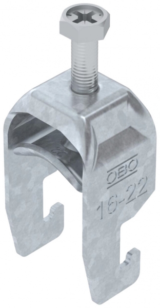 Brida rapida BET 2056 piede a U metallo 16…22mm 1×cavo acciaio Zn-cal-im 