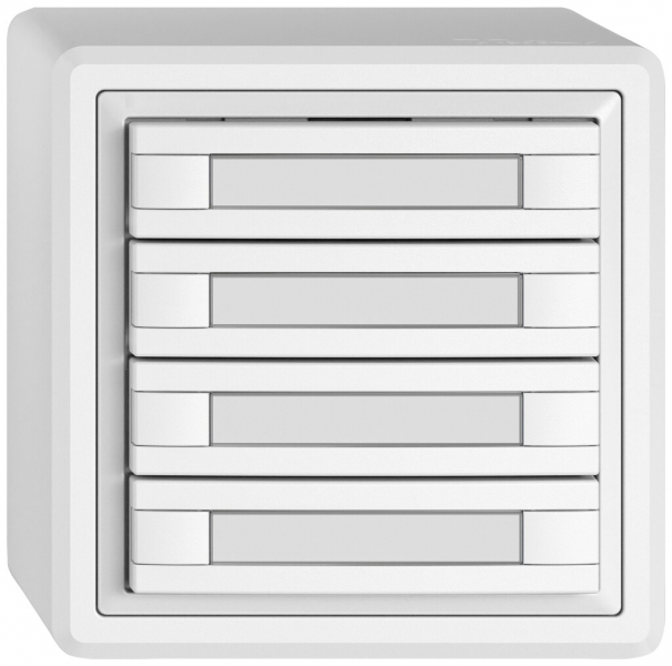 Pulsante KNX RGB AP EDIZIO.liv SNAPFIX® sensore temp.s.LED targ.8× com.1T bi 