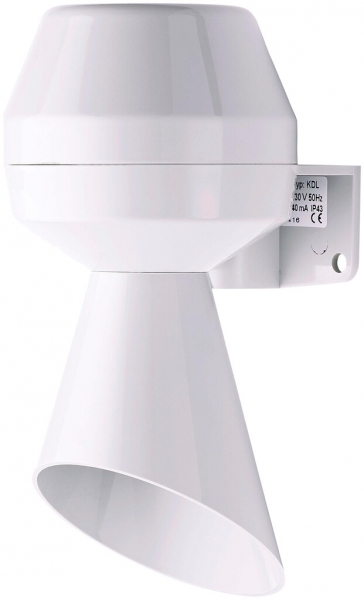 Signalhupe Comax KHP1.024.1, 24VAC 90mA 88dB IP43 152×75×80mm, hellgrau 