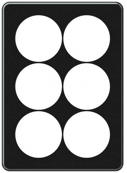 Piastra di copertura INC origin 3×2 Ø58mm 152×212mm nero 